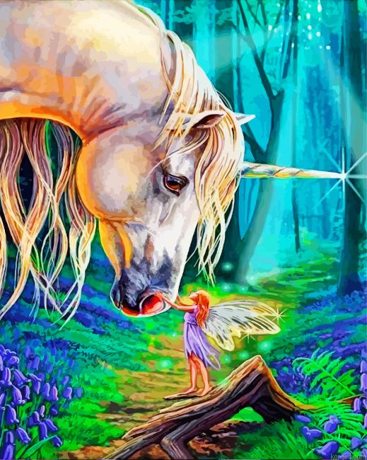 Fairy And Unicorn Painting By Numberss.png