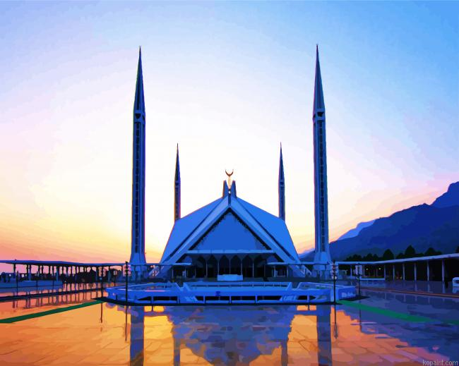 Faisal Mosque Islamabad Painting By Numberss.png