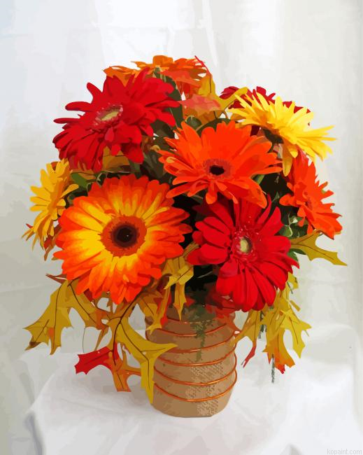 Fall Flowers Paint By Numbers