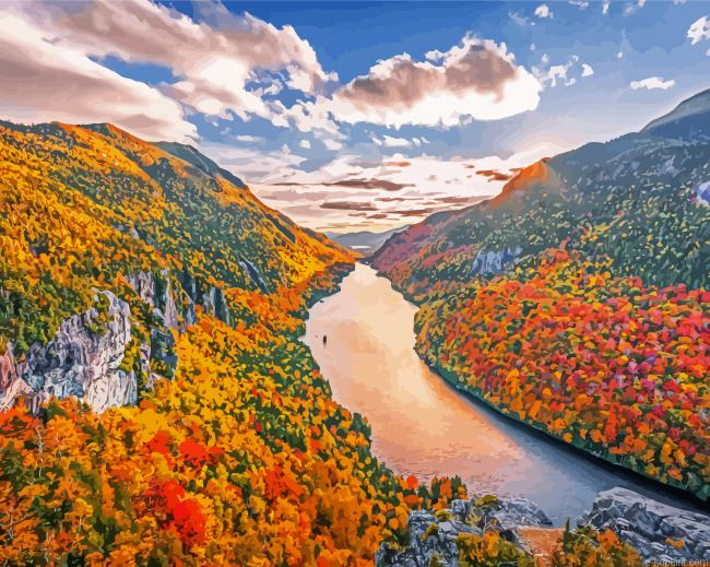 Fall In Adirondack Mountains Painting By Numberss.png
