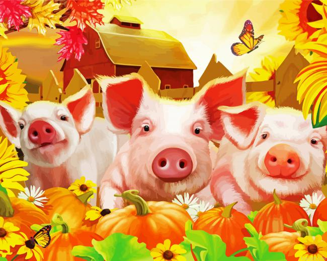 Fall Pigs Animation Painting By Numberss.png