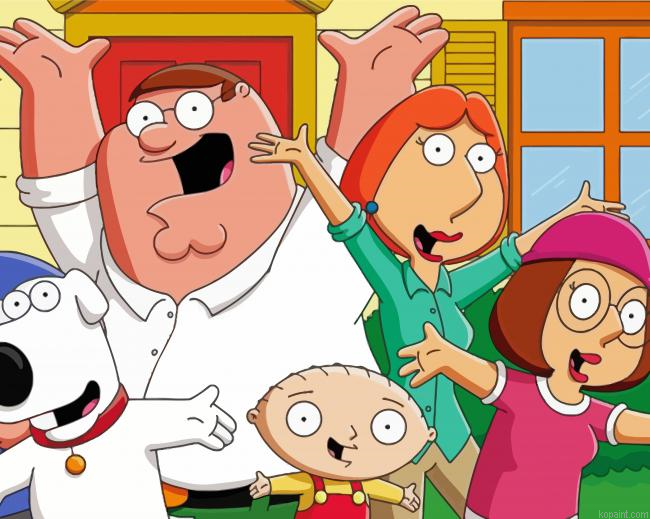 Family Guy Cartoon Paint By Numbers