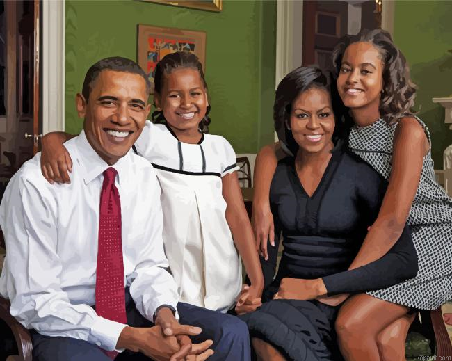 Family Of President Barack Obama Painting By Numberss.png