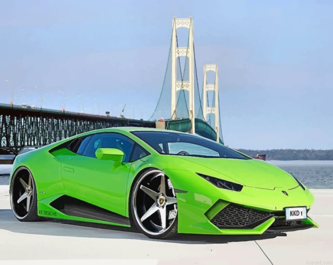 Fancy Green Lamborghini New Painting By Numberss.png