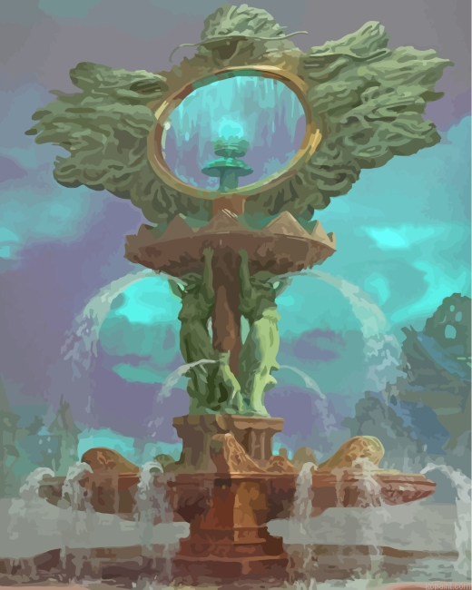 Fantastic Fountain Painting By Numberss.png