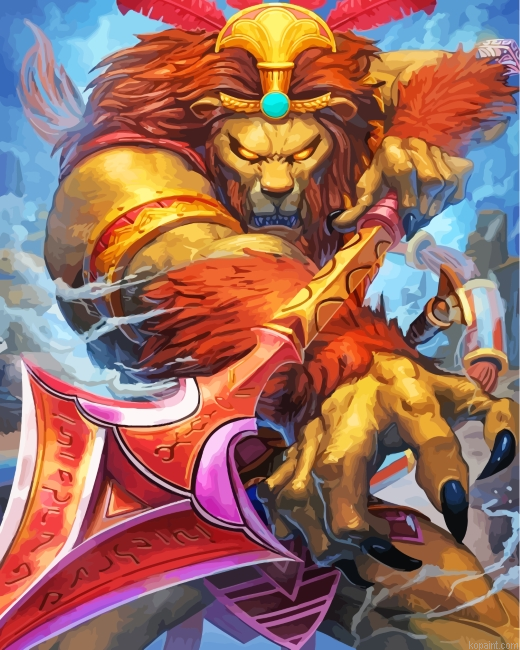 Fantastic King Lion Painting By Numberss.png