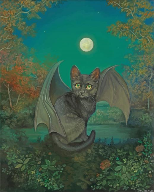 Fantasy Bat Cat Painting By Numberss.png