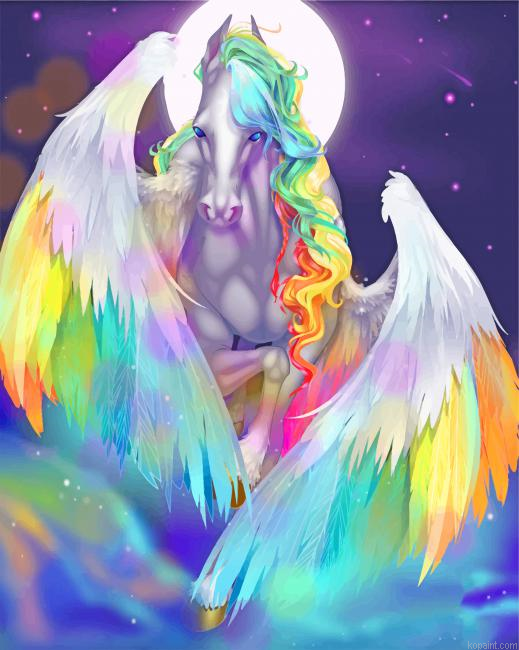 Fantasy Colorful Horse Painting By Numberss.png