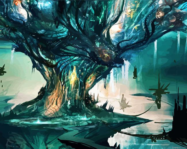 Fantasy Dream Tree Painting By Numberss.png