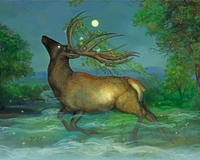 Fantasy Elk Painting By Numberss.png
