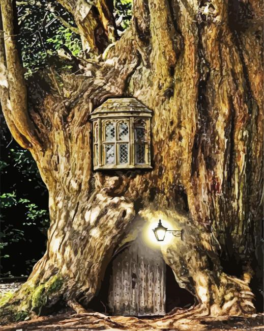 Fantasy Fairy Tree Painting By Numberss.png