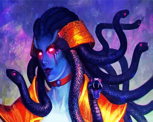Fantasy Gorgo Medusa Art Painting By Numberss.png