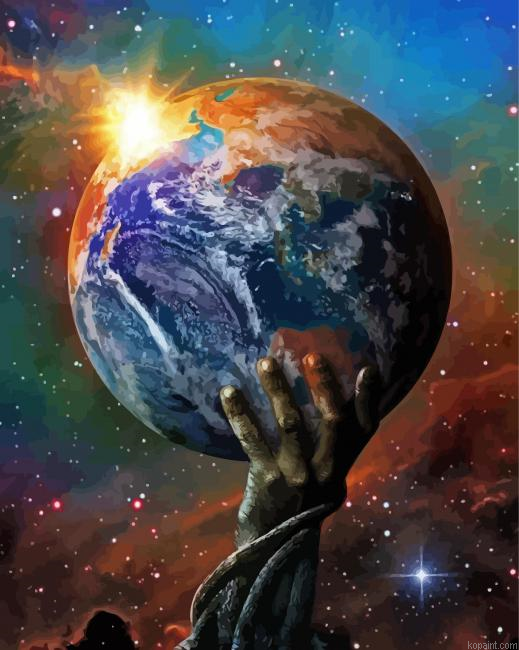 Fantasy Hands Holding The World Painting By Numberss.png