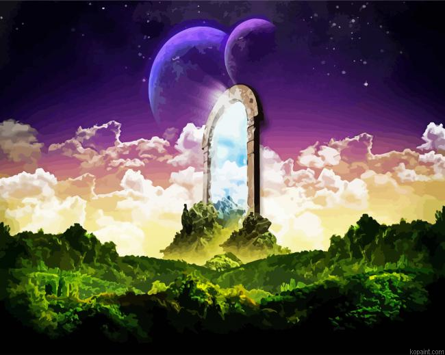 Fantasy Heaven Gate Painting By Numberss.png