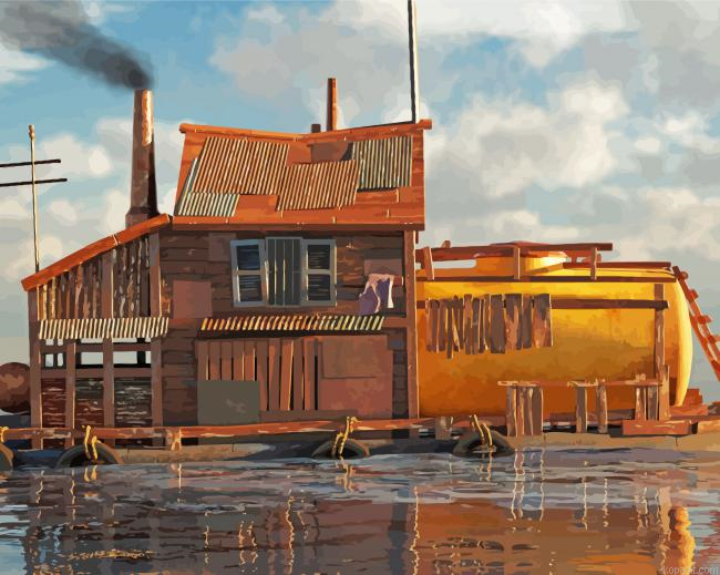 Fantasy Houseboat Painting By Numberss.png