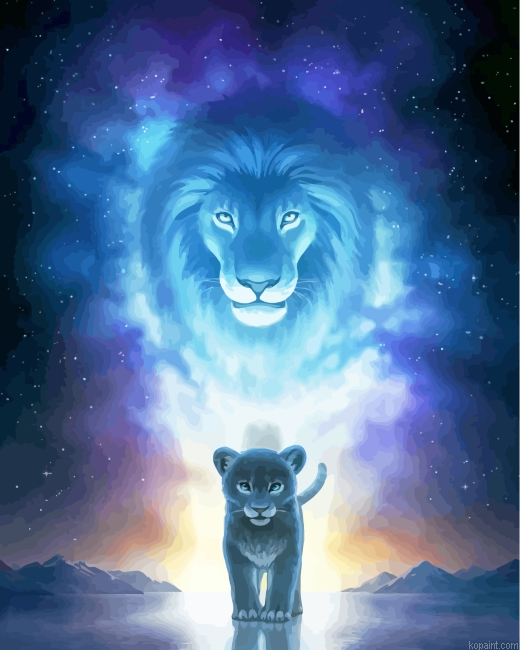 Fantasy Lion King Painting By Numberss.png