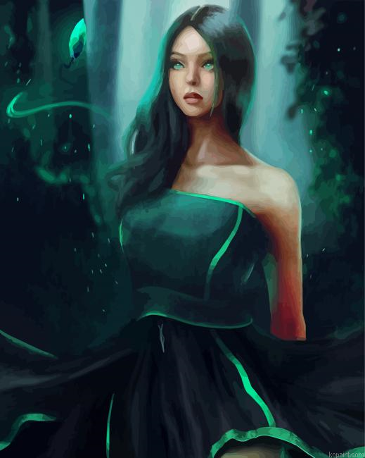 Fantasy Mystical Girl Painting By Numberss.png