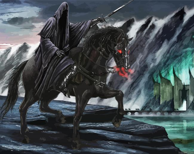 Fantasy Nazgul Lord Of The Rings Painting By Numberss.png