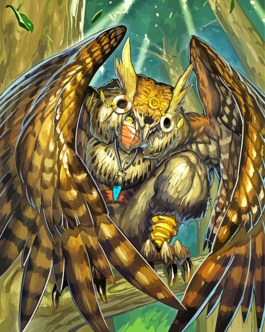 Fantasy Owlman Art Painting By Numberss.png