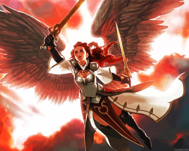 Fantasy Valkyrie Warrior Painting By Numberss.png