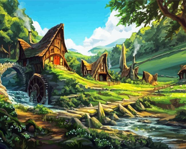 Fantasy Village Arts Painting By Numberss.png