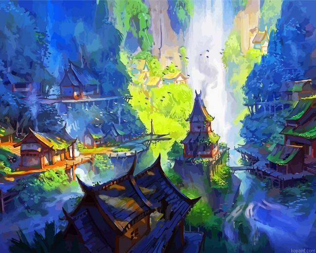 Fantasy Village Painting By Numberss.png
