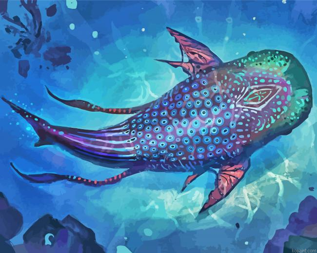 Fantasy Whale Shark Fish Painting By Numberss.png
