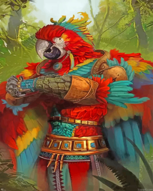 Fantatsic Parrot Painting By Numberss.png