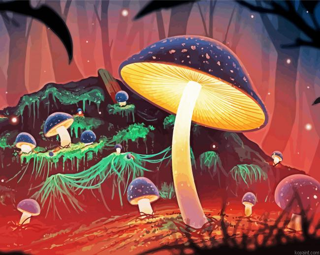 Fantsy Light Toadstools Painting By Numberss.png