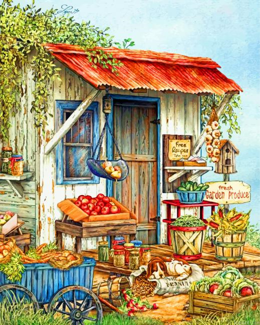 Farm Food Shop Art Painting By Numberss.png
