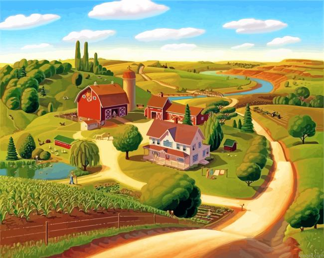 Farm Landscape Painting By Numberss.png