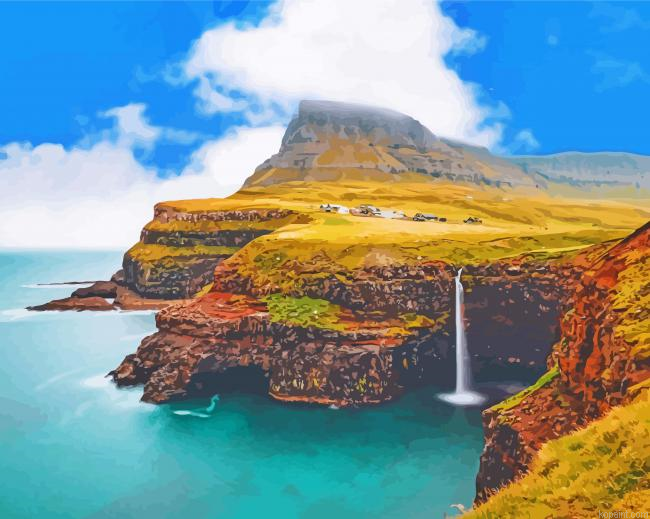 Faroes Island Seascape Painting By Numberss.png