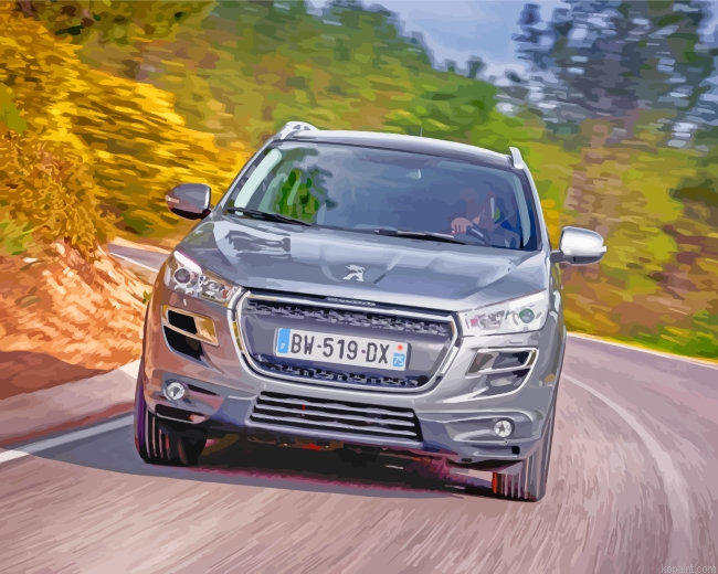 Fast Peugeot 4008 On Road Painting By Numberss.png