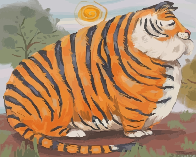 Fat Bengal Tiger Painting By Numberss.png