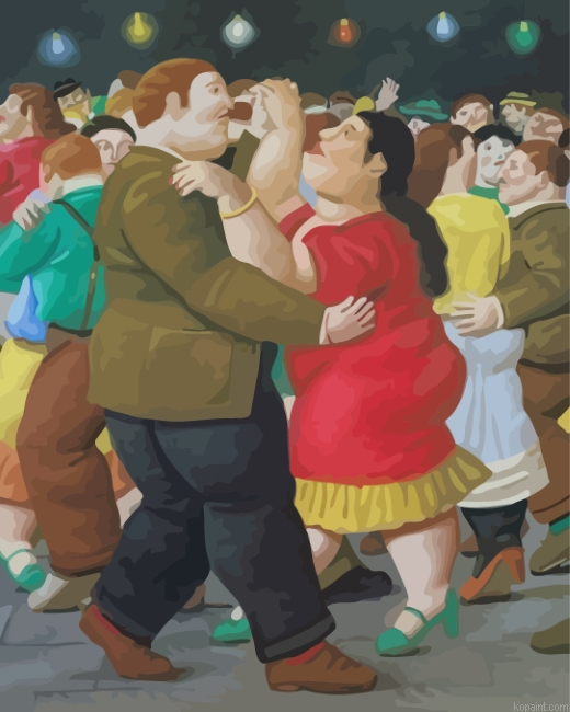 Fat Dancers Party Painting By Numberss.png
