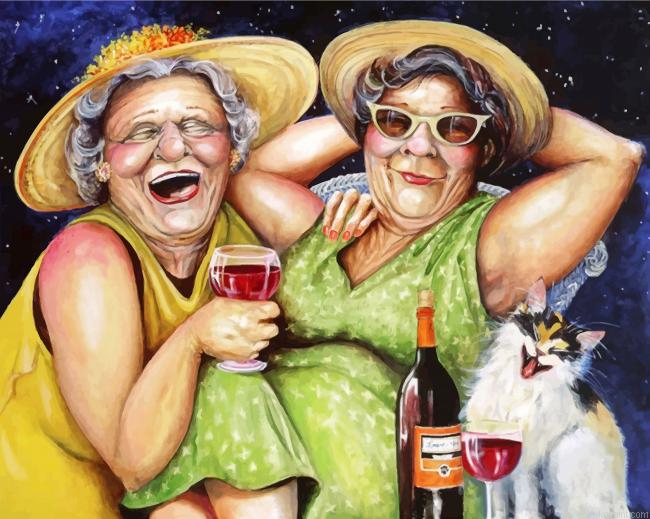Fat Ladies Drinking Painting By Numberss.png