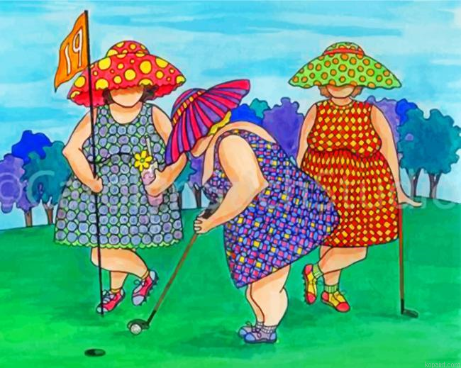 Fat Ladies In Golf Painting By Numberss.png