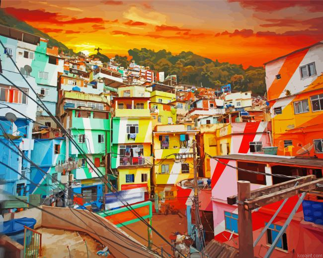 Favela Brazil Paint By Numbers