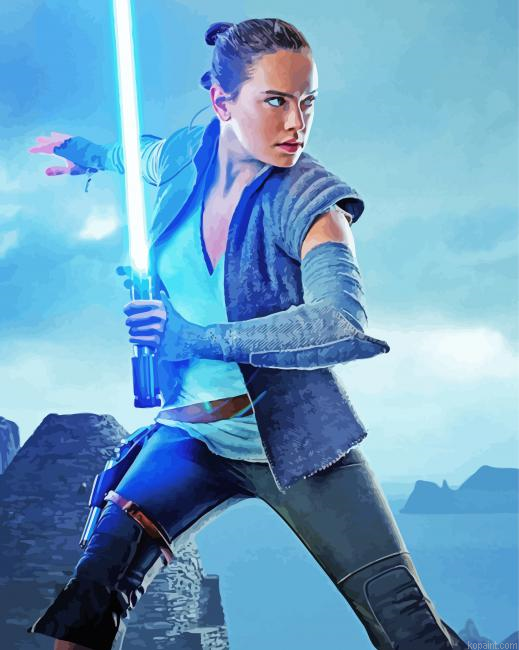 Female Jedi Star Wars Painting By Numberss.png