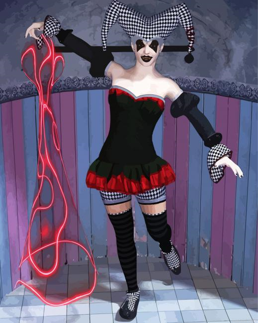 Female Jester Paint By Numbers