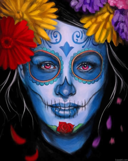 Female Sugar Skull New Painting By Numberss.png