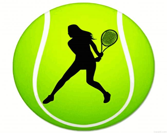 Female Tennis Player Art Painting By Numberss.png