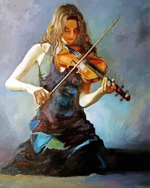 Female Violin Player Painting By Numberss.png
