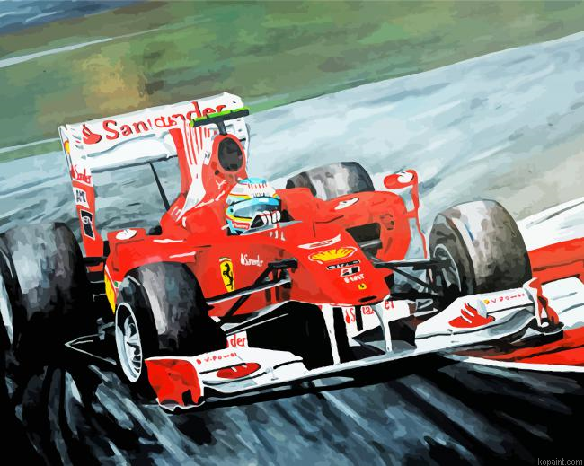 Ferrari F1 Art Painting By Numberss.png