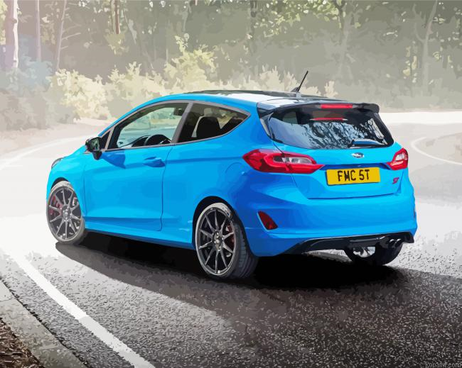 Fiesta Car Painting By Numberss.png