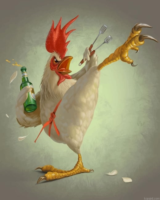 Fighter Chicken New Painting By Numberss.png