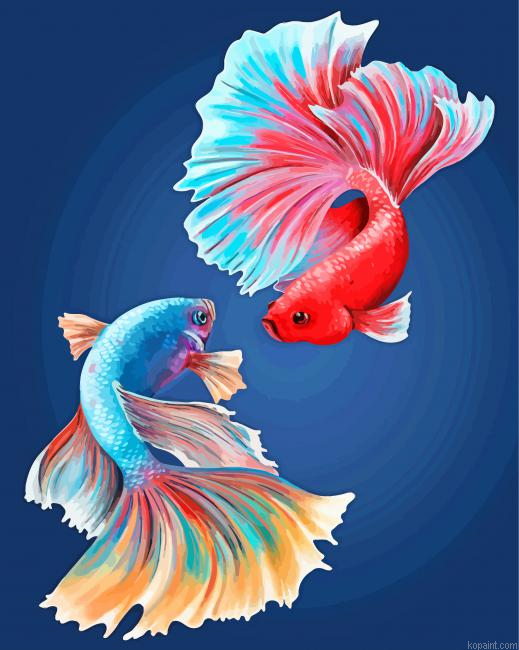 Fighter Fish Painting By Numberss.png