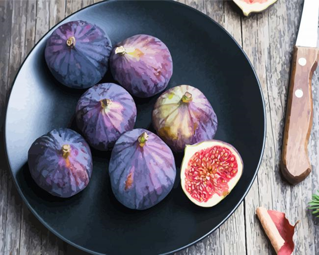 Figs Fruits Plate Painting By Numberss.png