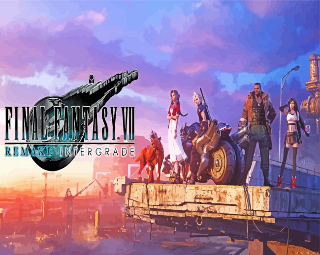 Final Fantasy 7 Game Poster Painting By Numberss.png