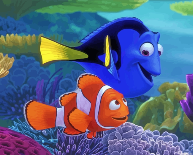 Finding Nemo And Dory Painting By Numberss.png